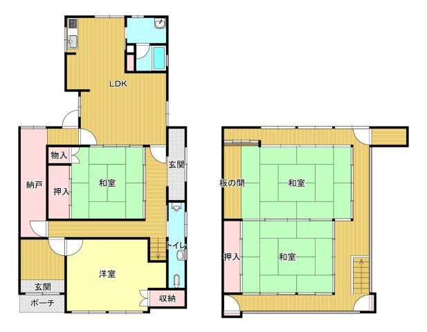 八代市本町中古戸建　国登録有形文化財の間取り