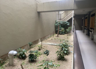 【庭】 | ロイヤルステージ北野 | 物件によっては、入居者が個人的に使用できる専用庭がついているものもあります。また、住宅の中にある土間の部分を庭と呼ぶこともあります。庭の用途は住む人によって変わり、それによってデザインもさまざまです。