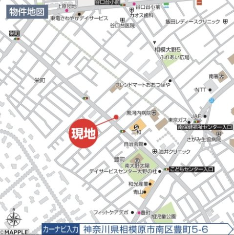 相模原市南区豊町　新築２棟の地図