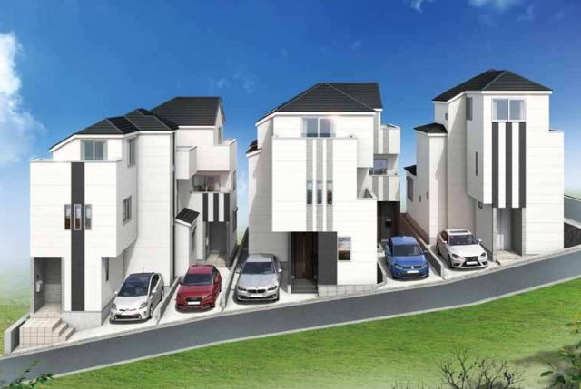 【横浜市保土ケ谷区桜ケ丘2丁目35-15全5棟新築戸建て】★仲介手数料無料★（桜台小学校・岩崎中学校）の外観パース