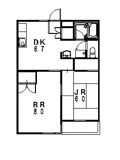 高崎市江木町のアパートの間取り