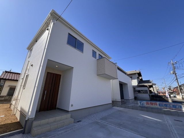 新築　高崎市上小鳥町1期　2号棟の外観|現地写真　完成しました！ご内覧等、お気軽にお問合せください♪　					
