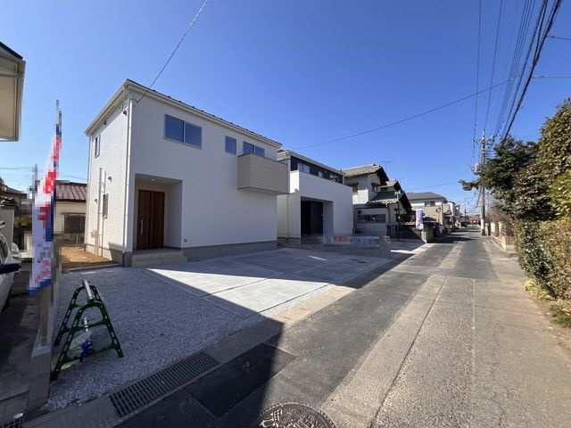 新築　高崎市上小鳥町1期　2号棟の前面道路含む現地写真|現地写真　北側接道幅員約4ｍ