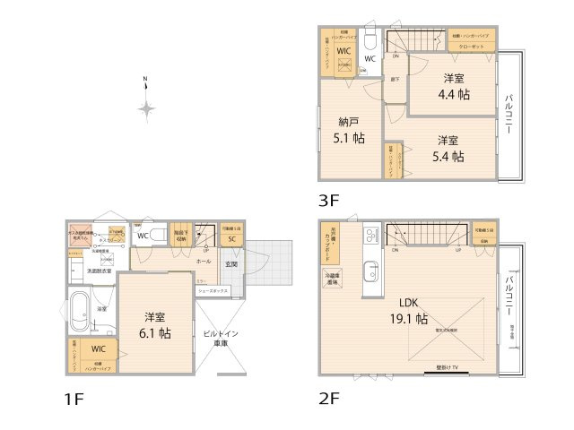 【間取り】 | 朝霞市三原4丁目　中古一戸建住宅（成増店） | 随所に収納を備えたゆとりの3SLDK
※図面と現況が異なる場合は現況優先となります。