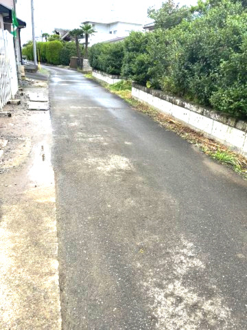 桜川市真壁町古城の外観|進入路を対象地側から撮影しました！