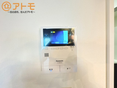 【防犯設備】 | 清水区北脇新田　新築戸建　B区画 | TVモニター付きインターホンは訪問者を確認することができて、防犯性に優れています♪