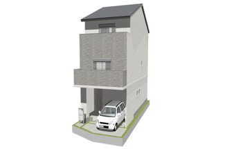 【外観パース】 | 右京区西京極徳大寺団子田町　建築条件付 | イメージパース