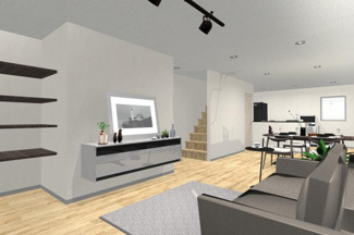 【完成予想図】 | 右京区西京極徳大寺団子田町　建築条件付 | イメージパース