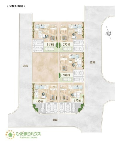 【区画図】 | 牛久市田宮町20期　新築戸建　3号棟 | ご家族でお車に乗る方に！駐車場3台分あります！
（3号棟）