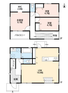 【間取り】 | 高槻市登美の里町3号地　新築戸建