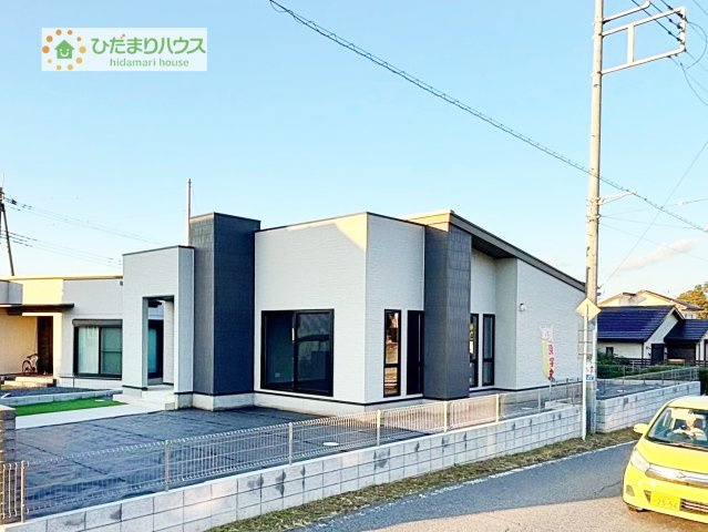 【外観】 | つくば市大角豆　新築戸建 | 白を基調とした明るい印象を受ける外観です！