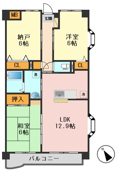 ベルメゾン南篠崎ユニゾンの間取り