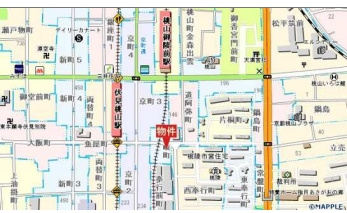 (仮称)奉行前町テナントの地図