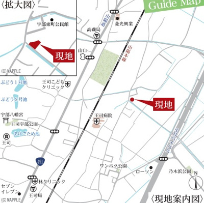【地図】 | リーブルガーデン下関市王司本町１丁目 第２（１号棟）