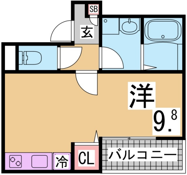 神戸市須磨区北町２丁目のアパートの間取り
