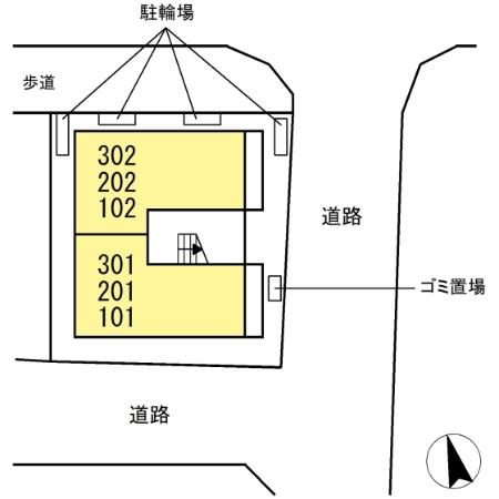 D　ｐａｉｎａ　綱島西の区画図