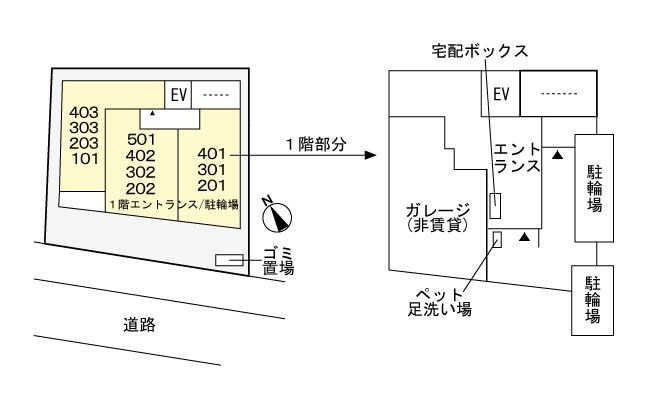 仮称；南八幡４丁目マンションの駐車場