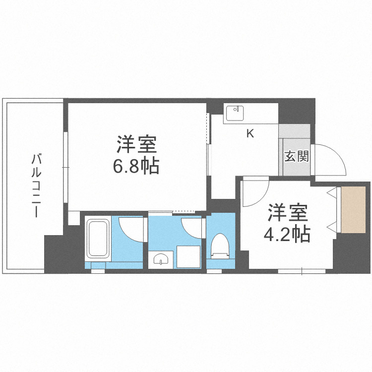 アモーレ本町ウエストの間取り