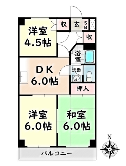 【間取り】 | 中根ハイツ【名古屋市賃貸・都市ガス】