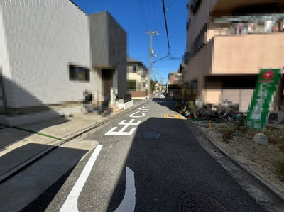 【前面道路含む現地写真】 | 引野町２丁　売土地 | サンディまで約569ｍ！毎日のお買い物に便利ですね！