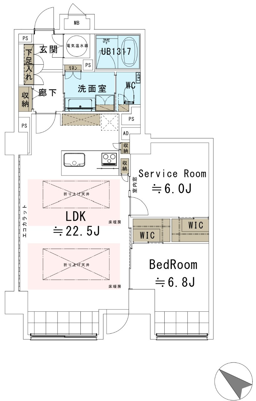 【間取り】 | パレロワイヤル六番町