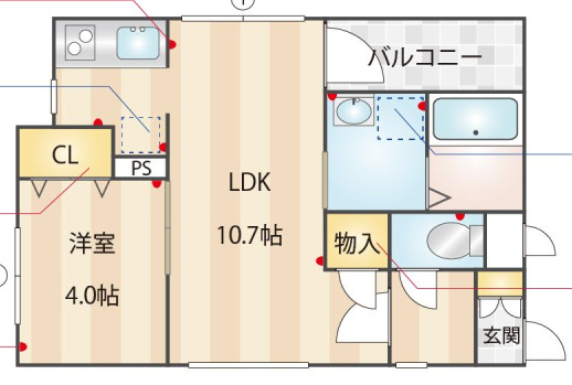 【間取り】 | カーサマコイ吉塚 | 現況優先。