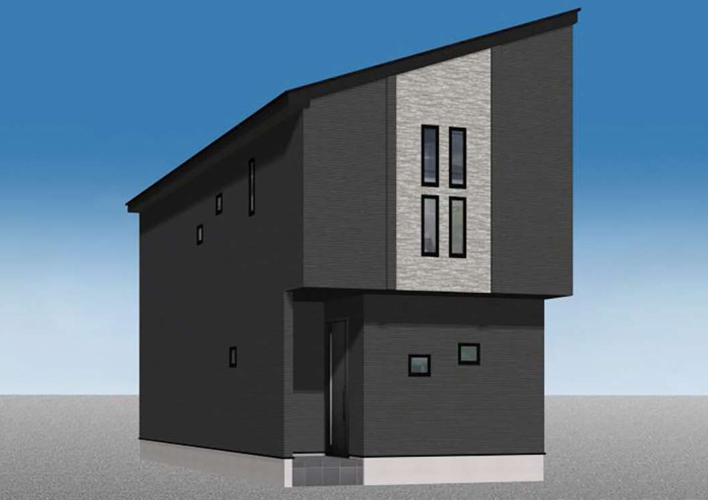 MIRASUMO南区白雲町052①全1棟＜新築一戸建て仲介手数料無料＞の外観パース|外観パースです