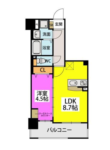 【間取り】 | ラフィーネ箱崎駅前　★プライスホームなら仲介手数料0円です★