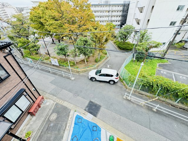 葛飾区南水元4丁目新築戸建【花の木小学校：7分】の展望|バルコニーより道路側眺望