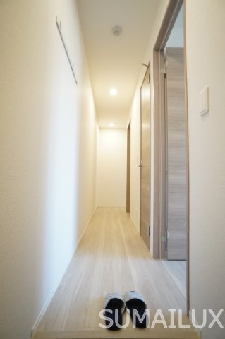 熊本市南区薄場１丁目のアパートの玄関