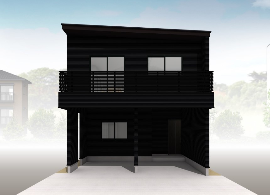 中央区女池西１丁目　新築戸建の外観パース