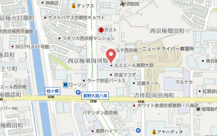 ルミエール葛野大路　2階の地図