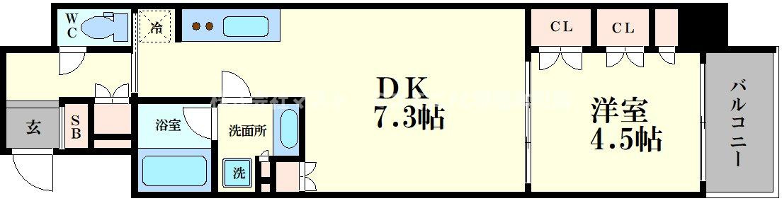 ザ・パークハビオ堂島の間取り