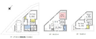 【間取り】 | 板橋区中台3丁目　新築戸建　4580万円