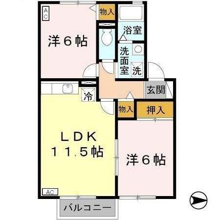 グランドゥールⅡの間取り