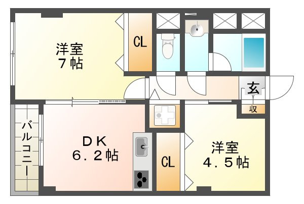 リアルテ霞ヶ丘の間取り