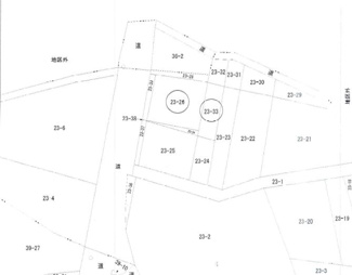 【土地図】 | 能代市竹生天神前・売地