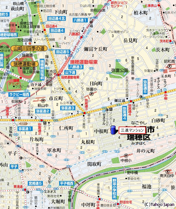 三進マンションの地図