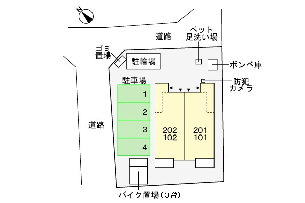 チェリーハイムの区画図