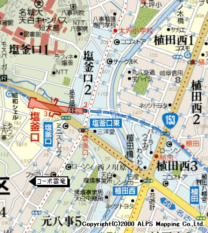 コーポ雲竜の地図