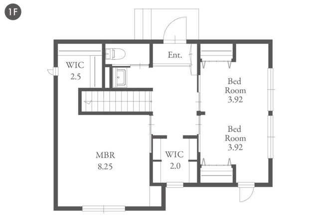 【間取り】 | 糸島市高田５丁目　戸建て　4号地 | 各居室に収納があるので居住スペースをスッキリと使えます。3.9帖の洋室は開け放して一つの大きなお部屋として使ってもOK。1階にトイレと洗面所があるのもポイントです