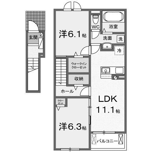 【間取り】 | ＲＫレジデンス妻沼