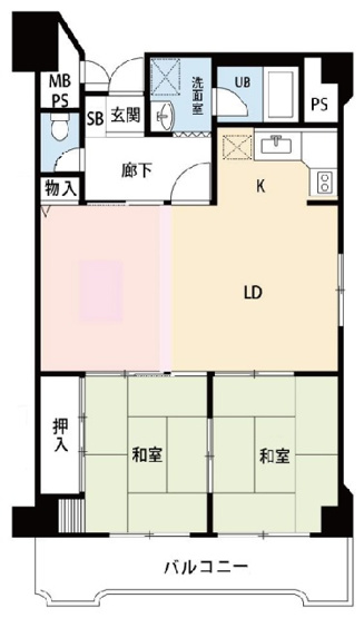 【間取り】 | ネオハイツ新大阪 | 東南角部屋・室内改装履歴有・敷地内駐車場空有