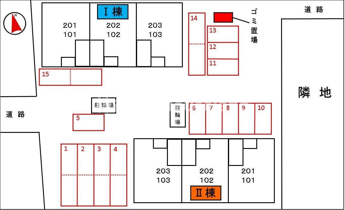 カンタービレ西浜Ⅱの駐車場