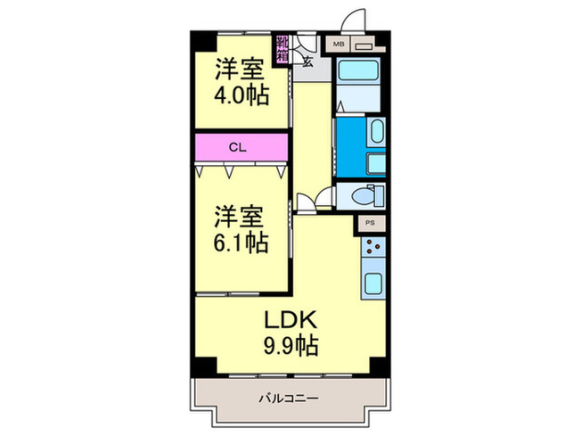 【間取り】 | シャルマンコーポ摂津富田