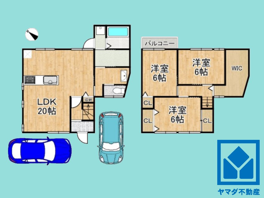 大津市竜が丘の間取り