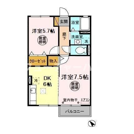 メゾンエクレール　Ｄの間取り