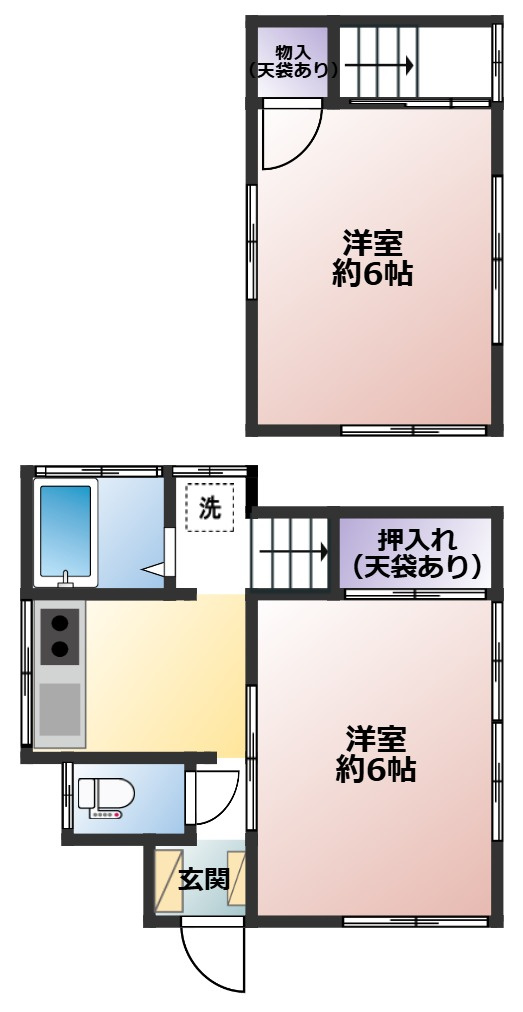 當麻戸建　Ｄ棟の間取り
