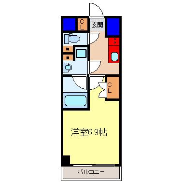 大阪市淀川区十三東１丁目の賃貸マンションの間取り