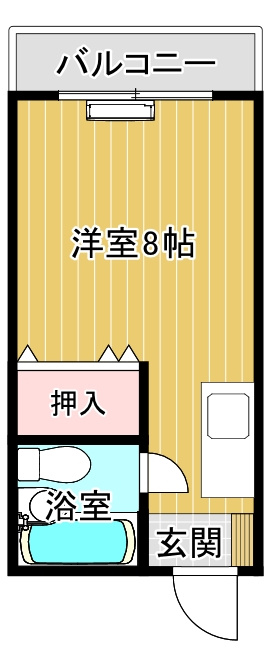 ワンルームグランドみつの間取り